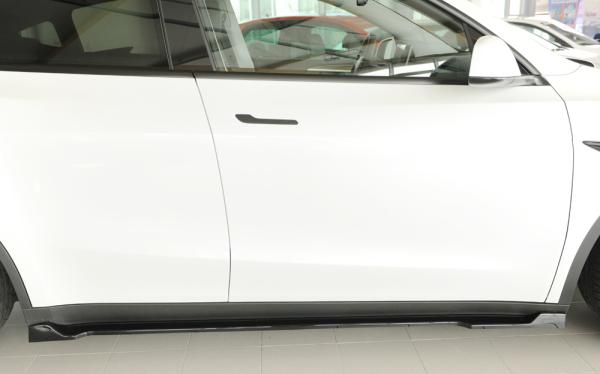 Rieger Seitenschwelleransatz rechts für originale Seitenschweller für Tesla Model Y (ab 03/2020, alle Modelle inkl. Performance) – ABS schwarz glänzend, inkl. Gutachten