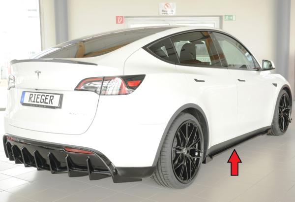 Rieger Seitenschwelleransatz rechts für originale Seitenschweller für Tesla Model Y (ab 03/2020, alle Modelle inkl. Performance) – ABS schwarz glänzend, inkl. Gutachten