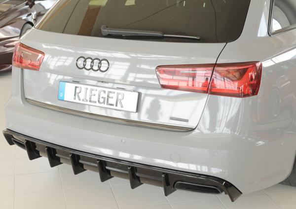 Rieger Heckeinsatz (für Fzg. mit AHK) für Audi A6 (4G/C7) Glossy schwarz glänzend Y 00088369