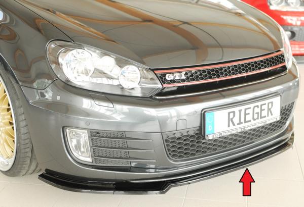 Rieger Spoilerschwert nur für GTI / GTD für VW Golf 6 GTI Glossy schwarz glänzend Y 00088390