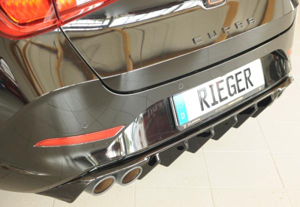 Rieger Heckeinsatz (für Fzg. ohne AHK) für Cupra Leon (KL) Glossy schwarz glänzend Y 00088413