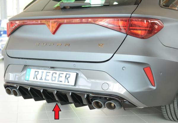 Rieger Heckeinsatz (für Fzg. ohne AHK) für Cupra Leon (KL) Glossy schwarz glänzend Y 00088413