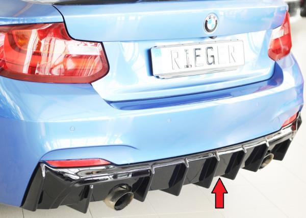 Rieger Heckeinsatz für BMW 2er F22/ F23 (1C) Glossy schwarz glänzend Y 00088427