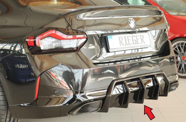 Rieger Heckeinsatz (Mittelteil) für BMW 2er G42 (G2C) Glossy schwarz glänzend Y 00088436