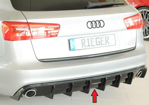 Rieger Heckeinsatz (für Fzg. ohne AHK) für Audi A6 (4G/C7) Glossy schwarz glänzend Y 00088455