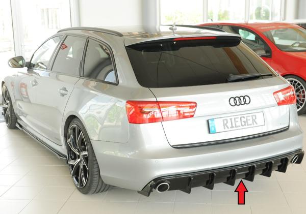 Rieger Heckeinsatz (für Fzg. ohne AHK) für Audi A6 (4G/C7) Glossy schwarz glänzend Y 00088455