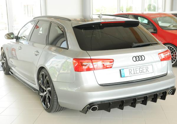 Rieger Heckeinsatz (für Fzg. ohne AHK) für Audi A6 (4G/C7) Glossy schwarz glänzend Y 00088455