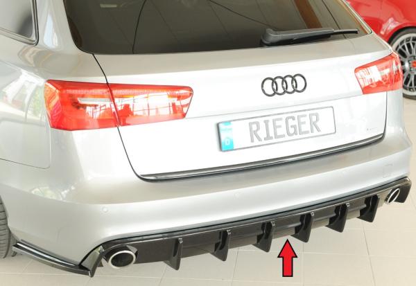 Rieger Heckeinsatz (für Fzg. ohne AHK) für Audi A6 (4G/C7) Glossy schwarz glänzend Y 00088455