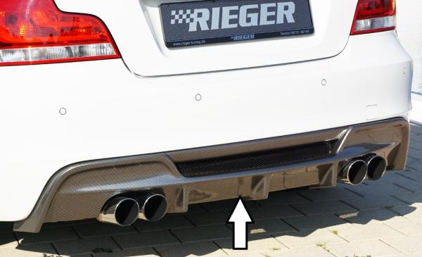 Rieger Heckeinsatz für BMW 1er E82, E88 (182/1C) Carbon Look glänzend Y 00099135