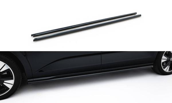 Maxton Design Seitenschweller Ansatz für VW Multivan Long T7 schwarz Hochglanz