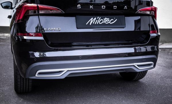 Milotec - Auspuff-Dummies Alu-Brush für Skoda Kamiq NW bis Facelift