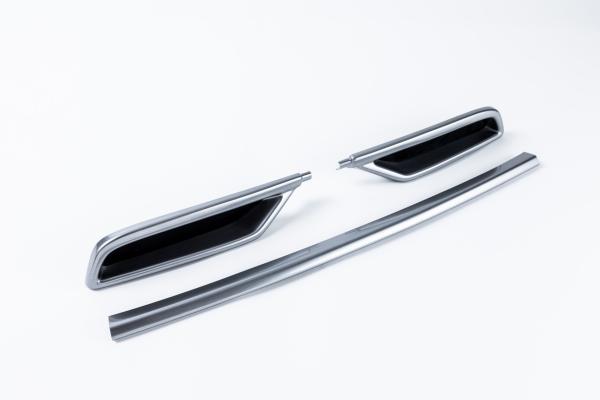 Milotec - Auspuff-Dummies Alu-Brush für Skoda Kamiq NW bis Facelift