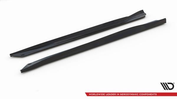 Maxton Design Seitenschweller Ansatz V.2 für Chevrolet Camaro SS Mk6 Facelift schwarz Hochglanz