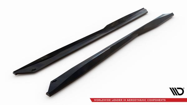 Maxton Design Seitenschweller Ansatz für V.1 für Chevrolet Camaro SS Mk6 Facelift schwarz Hochglanz