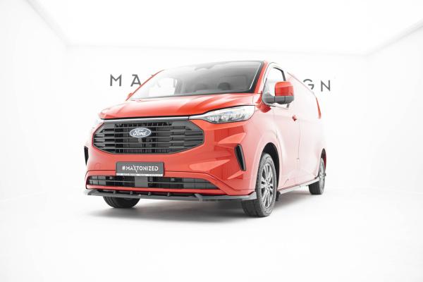 Maxton Design Front Ansatz für V.1 Ford Transit Custom / Tourneo Custom Mk2 schwarz Hochglanz