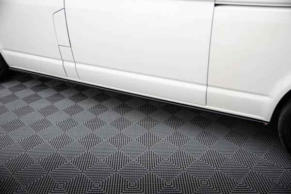 Maxton Design Seitenschweller Ansatz für VW T6.1 Long schwarz Hochglanz