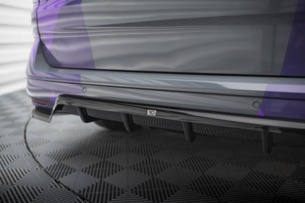 Maxton Design Mittlerer Cup Diffusor DTM Look Heck Ansatz für VW Multivan T7 schwarz Hochglanz