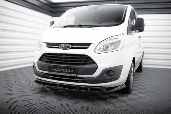 Maxton Design Front Ansatz für Ford Transit Custom Mk1 schwarz Hochglanz
