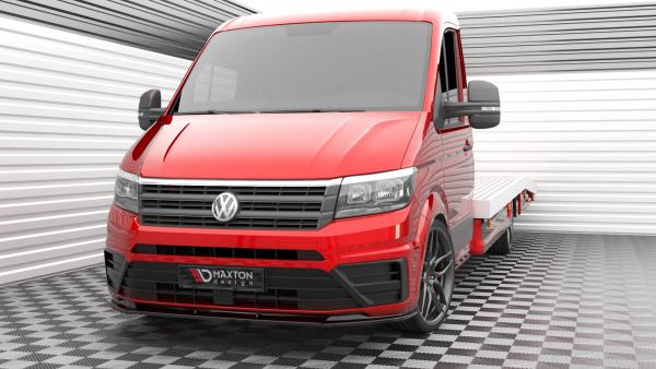 Maxton Design Front Ansatz V.1 für VW Crafter Mk2 schwarz Hochglanz