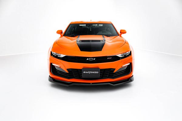 Maxton Design Front Ansatz V.1 für Chevrolet Camaro SS Mk6 Facelift schwarz Hochglanz