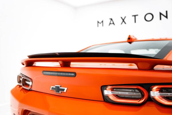 Maxton Design Spoiler CAP für Chevrolet Camaro SS Mk6 Facelift schwarz Hochglanz