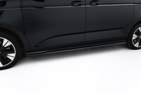 Maxton Design Seitenschweller Ansatz für VW Multivan Long T7 schwarz Hochglanz