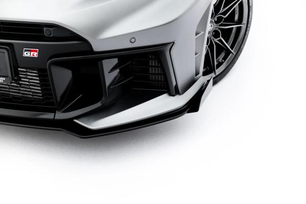 Maxton Design Front Stoßstange Flaps für Flaps Toyota GR Yaris Mk4 Facelift schwarz Hochglanz