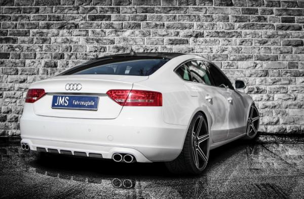 JMS Heckdiffusor Racelook für Audi A5 B8 Sportback (Bj. 07–11, ohne S-Line, bis Facelift) – GFK, inkl. Teilegutachten