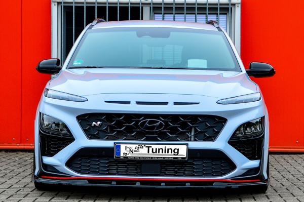 Ingo Noak Tuning CUP Frontspoilerlippe mit Wing für Hyundai Kona N + N-Line ab Bj. 2020 – ABS (Lackierung erforderlich), inkl. ABE