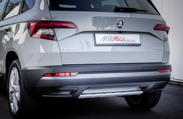 Milotec - Auspuff-Dummies schwarz für Skoda Karoq NU bis Facelift ohne Scout und Sportline