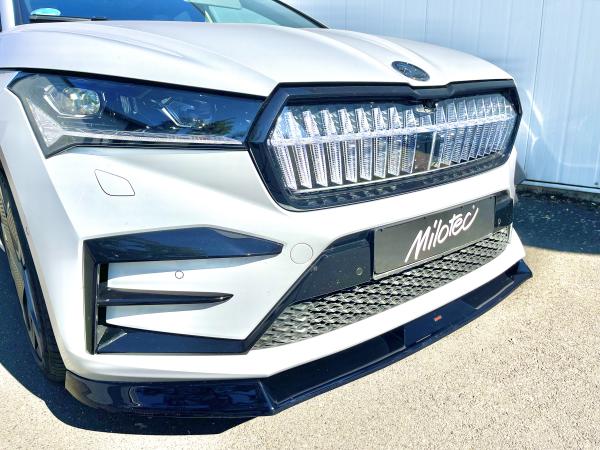 Milotec Frontspoiler für Skoda Enyaq RS & Sportline – ABS schwarz Klavierlack, inkl. ABE
