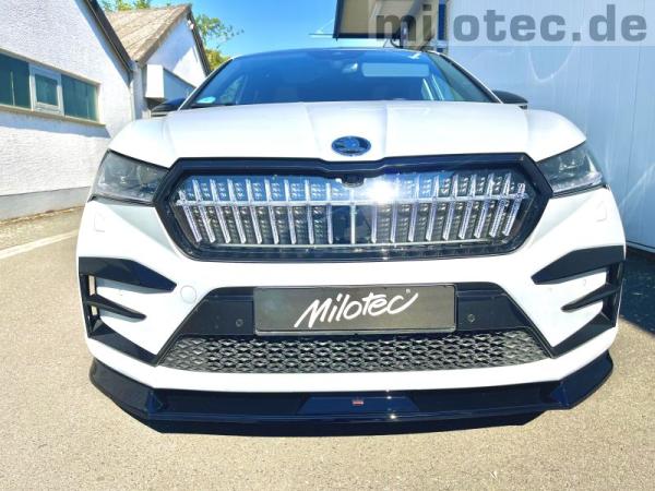 Milotec Frontspoiler für Skoda Enyaq RS & Sportline – ABS schwarz Klavierlack, inkl. ABE