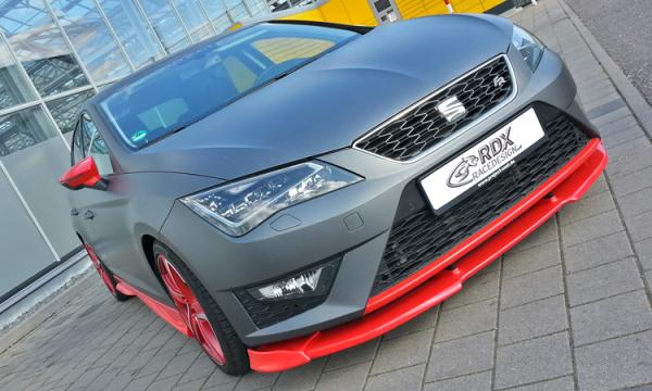RDX Frontspoilerlippe VARIO-X für SEAT Leon 5F FR + Cupra -2017 (auch SC und ST) Frontlippe Front Ansatz Vorne Spoilerlippe