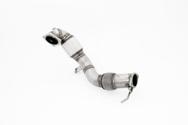 Friedrich Motorsport Downpipe 90 mm mit 200 Zellen Sport-Katalysator – Edelstahl, für Hyundai i30 PDE (5-Türer & Fastback) und Hyundai Kona N – ersetzt Hauptkat, Euro 6 tauglich, mit ECE-Zulassung
