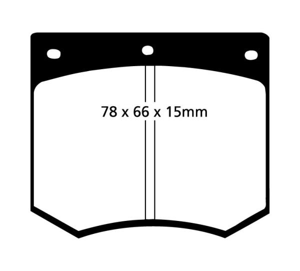 EBC Yellowstuff Bremsbeläge – Vorne für Ford Capri 3 GECP, Ford Granada 2 GU, Ford Granada 2 GNU, Lotus Eclat – DP4291R