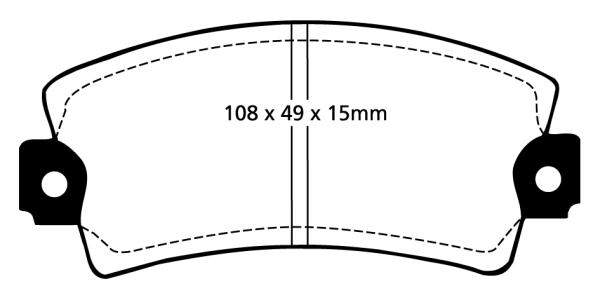 EBC Blackstuff Ultimax Bremsbeläge – Vorne für Alfa Romeo 33 905A, Alfa Romeo 33 905, Alfa Romeo Arna 920, Dacia 1300 – DP317
