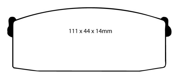 EBC Blackstuff Ultimax Bremsbeläge – Vorne für Nissan Laurel JC31, Nissan Stanza 2 T11, Nissan Skyline R30 – DP418
