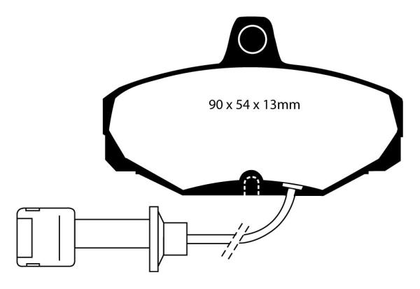 EBC Blackstuff Ultimax Bremsbeläge – Hinten für Ford Scorpio 1 GGE, Ford Scorpio 1 GAE, GGE, Ford Sierra 2 TBAG, Ford Sierra 1 GBC – DP571