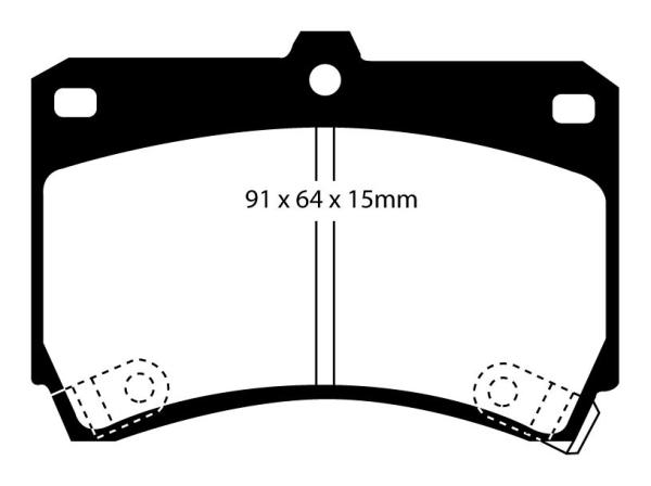 EBC Redstuff Ceramic Bremsbeläge – Vorne für Mazda 121 (2) DB, Mazda 323 C (4) BG, Mazda 323 C (5) BA, Mazda 323 F (4) BG – DP3884C