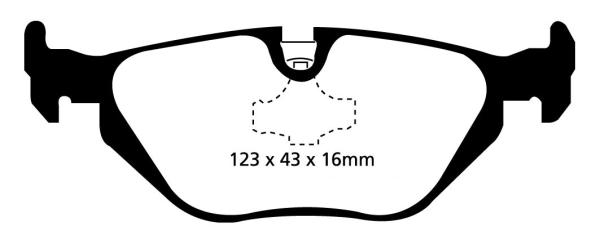 EBC Greenstuff 2000 Bremsbeläge – Hinten für BMW 3 E36, BMW Z1, BMW Z3 E36/7, BMW Z3 E36/8 – DP21079