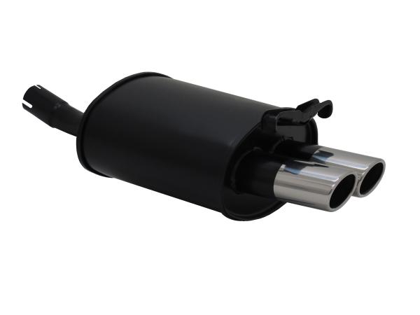 Novus Sportendschalldämpfer Gruppe N für Mercedes Benz SLK R170 (1996–2004) – 2x76 mm SR-Design Edelstahl-Endrohr, EG-Betriebserlaubnis