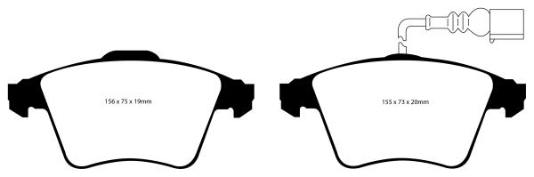 EBC Yellowstuff Bremsbeläge – Vorne für VW Touareg 7LA – DP41935R