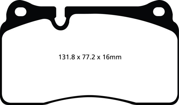 EBC RPX Racing Bremsbeläge – Vorne für Audi A3 Sportback 8PA, Audi TT (2) 8J3, Audi TT (2) 8J9, Seat Leon 3 5F1 – DP82070RPX