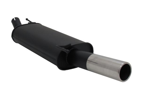 Novus Sportendschalldämpfer Gruppe N für VW Golf III (1HXO/1EXO) inkl. Cabrio & Golf IV Cabrio (1E7) – 1x76 mm Edelstahl-Endrohr, EG-Genehmigung