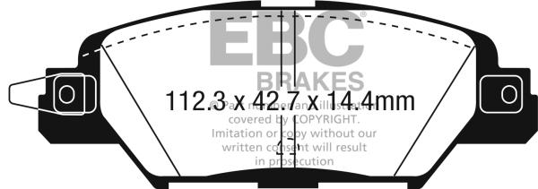 EBC Yellowstuff Bremsbeläge – Hinten für Mazda CX-5 KE, GH, Mazda CX-5 KF – DP43071R