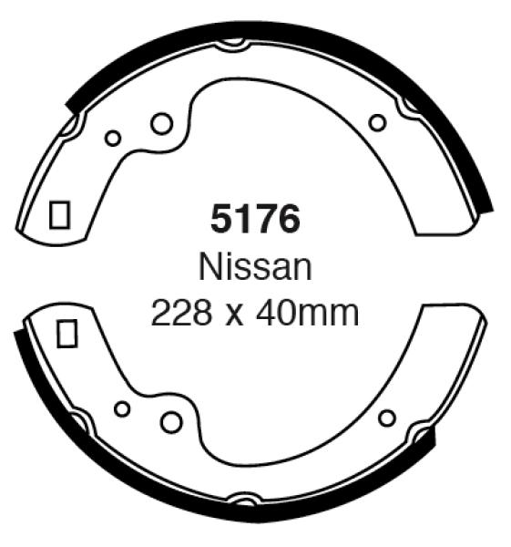 EBC Bremsbacken – Hinten für Nissan Skyline C10, Nissan Skyline C110 – 5176