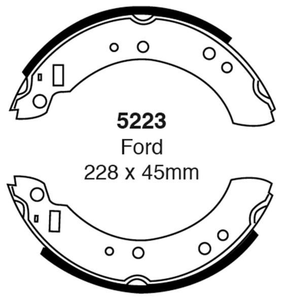 EBC Bremsbacken – Hinten für Ford Capri 3 GECP – 5223