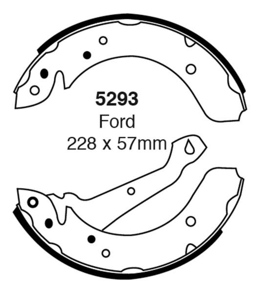 EBC Bremsbacken – Hinten für Ford Granada 2 GU, Ford Granada 2 GNU – 5293