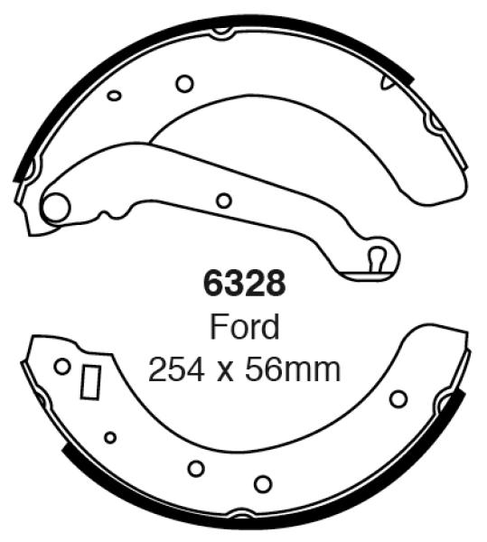 EBC Bremsbacken – Hinten für Ford Sierra 1 GBC – 6328
