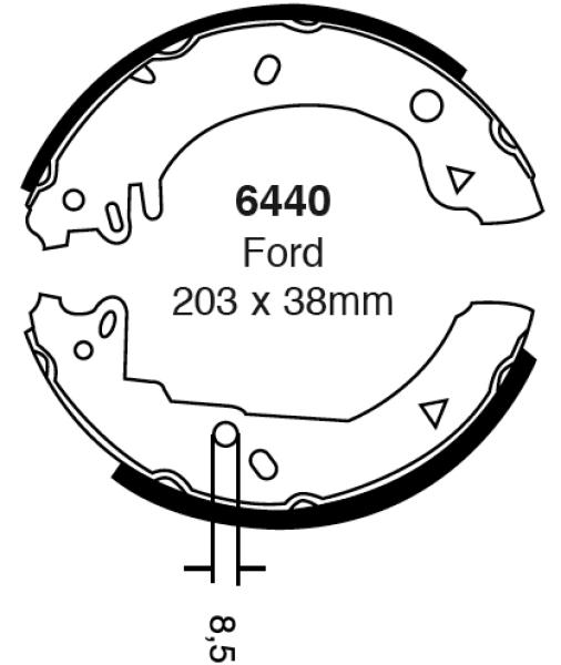 EBC Bremsbacken – Hinten für Ford Fiesta 3 GFJ, Ford Fiesta Courier 1 F3L, F5L – 6440